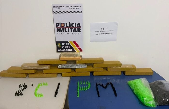 Polícia Militar localiza 16 quilos de entorpecentes escondidos em residência em Comodoro