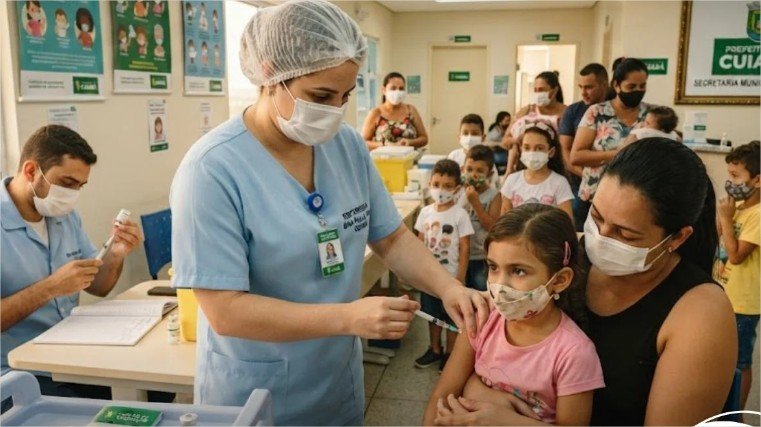 Cuiabá confirma aumento de quase 75% nos casos de influenza com alerta para crianças e baixa vacinação