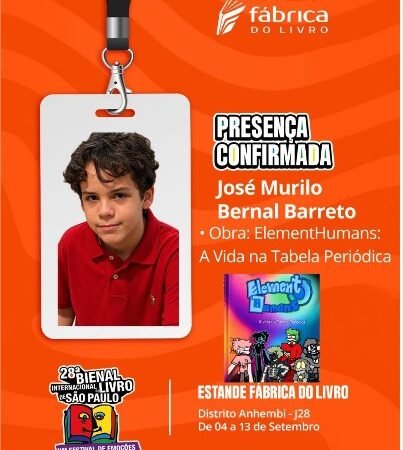 Ele tem 12 anos, fala 12 idiomas e criou um livro em que os elementos químicos ganham personalidade