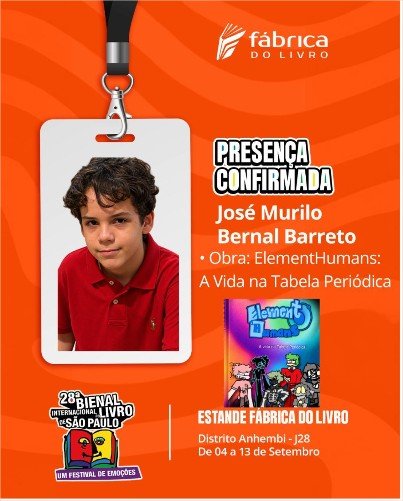 Ele tem 12 anos, fala 12 idiomas e criou um livro em que os elementos químicos ganham personalidade