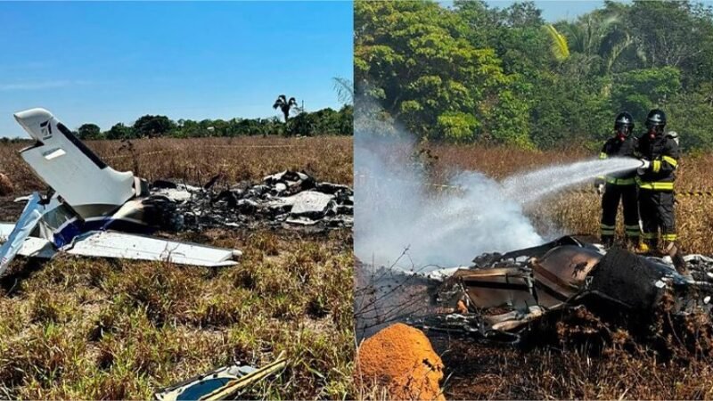 Polícia investiga ligação de avião que caiu em Água Boa com tráfico de drogas