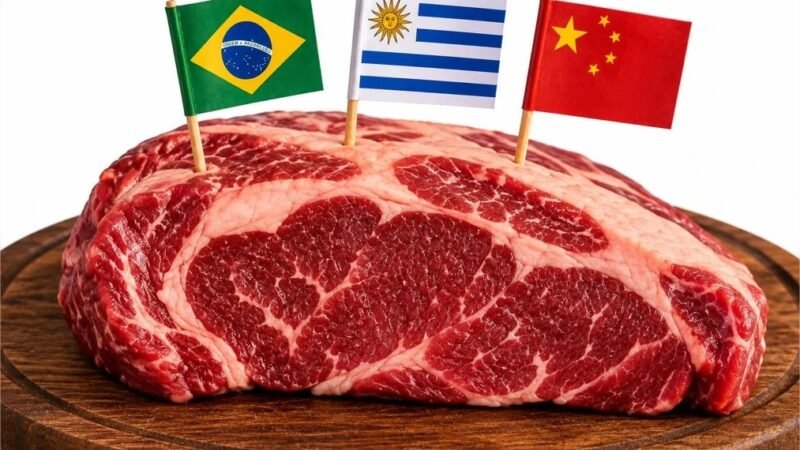 Outubro é única janela segura para Brasil exportar parte da cota uruguaia de carne à China