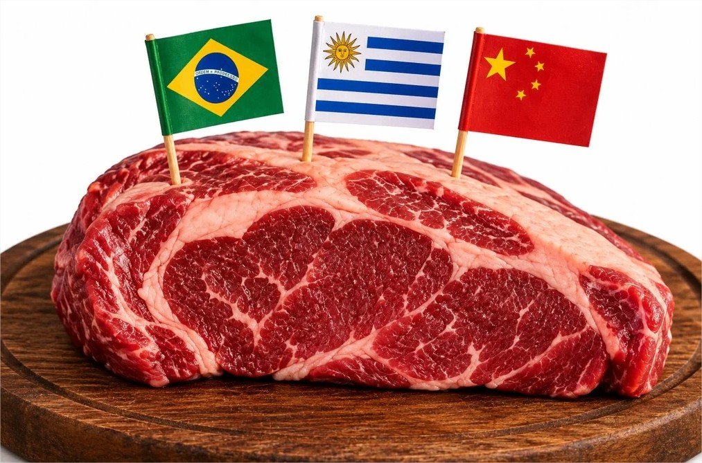 Outubro é única janela segura para Brasil exportar parte da cota uruguaia de carne à China