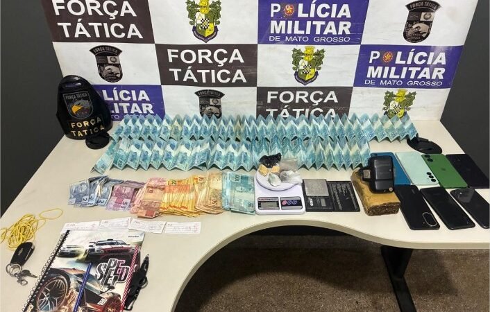 Força Tática prende quadrilha suspeita por tráfico e apreende mais de R$ 10 mil em espécie