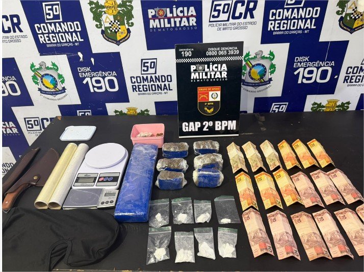 Polícia Militar apreende adolescente por tráfico de drogas em Barra do Garças