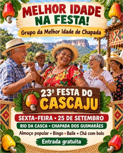 Grupo da Melhor Idade de Chapada participa da 23ª Festa do Cascaju