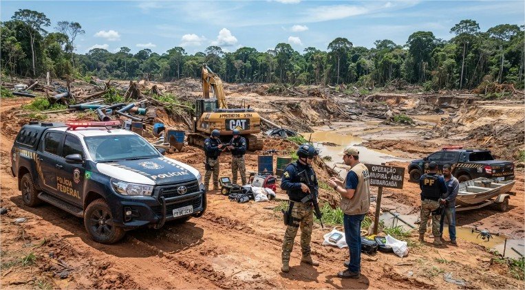Operação Solo Sagrado mira esquema de garimpo ilegal na TI Sararé com movimentação superior a R$ 20 milhões em Mato Grosso