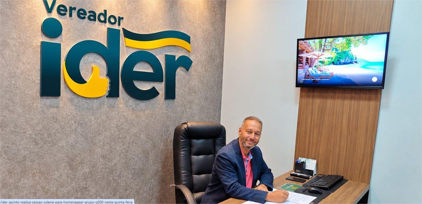 Ider Jacintho realiza sessão solene para homenagear Grupo G300 nesta quinta-feira