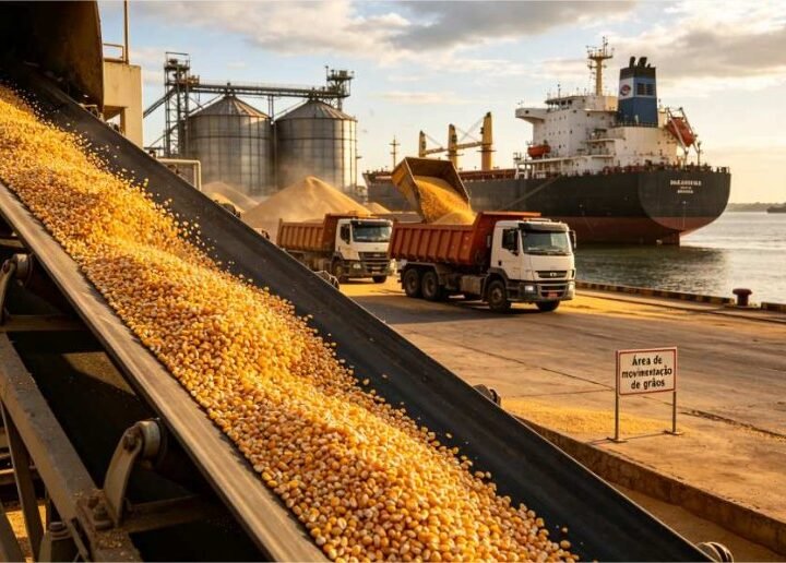 Exportações de milho de Mato Grosso avançam 89% em agosto, mas ficam abaixo de 2025