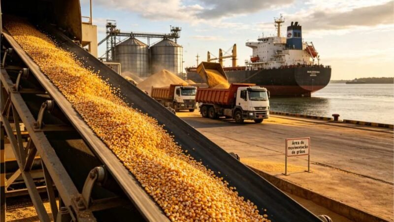 Exportações de milho de Mato Grosso avançam 89% em agosto, mas ficam abaixo de 2025