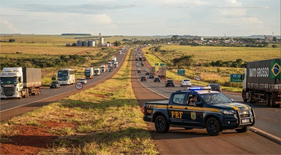 PRF registra 436 excessos de velocidade e 288 ultrapassagens indevidas durante Operação Independência em Mato Grosso