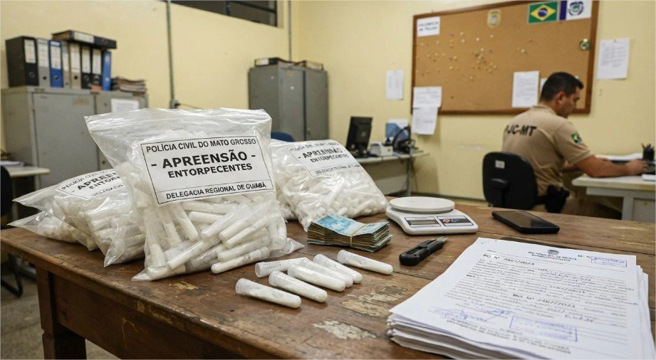 Polícia Militar apreende 131 pinos de cocaína, pasta-base e maconha escondidos em geladeira velha em Nova Mutum