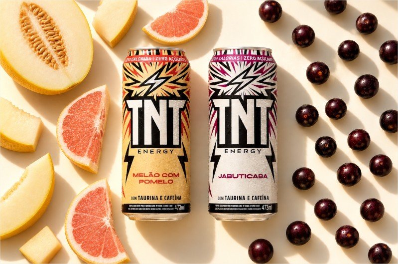 TNT Energy aposta em sabores inéditos e lança energéticos zero açúcares e zero calorias de Jabuticaba e Melão com Pomelo