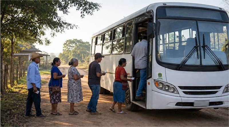 Eleitores rurais terão transporte gratuito em MT; Poconé terá 45 rotas