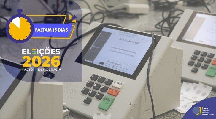 FALTAM 15 DIAS – Eleitor(a) deve se atentar ao horário de votação e se preparar previamente