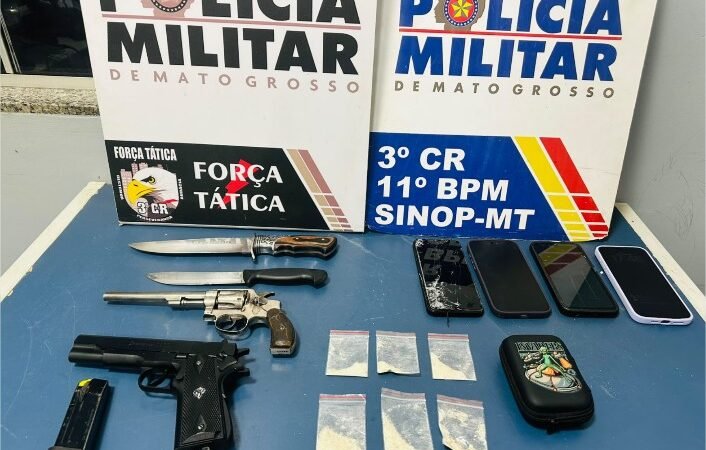 Força Tática prende dois homens e resgata vítima mantida em cárcere em Sinop