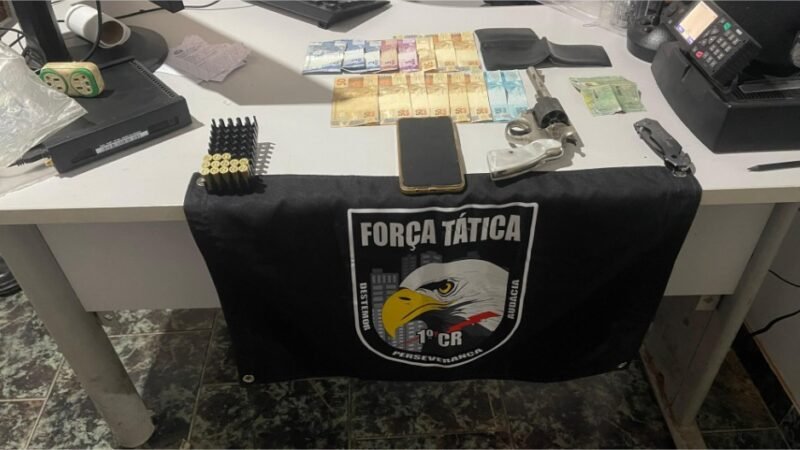 Força Tática prende homem suspeito de ameaçar moradores com arma de fogo em Nova Brasilândia