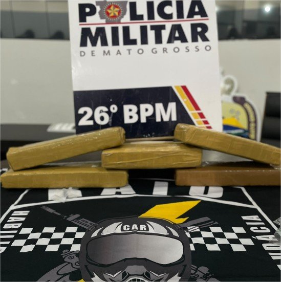 Polícia Militar prende faccionado com cinco tabletes de maconha em Nova Mutum