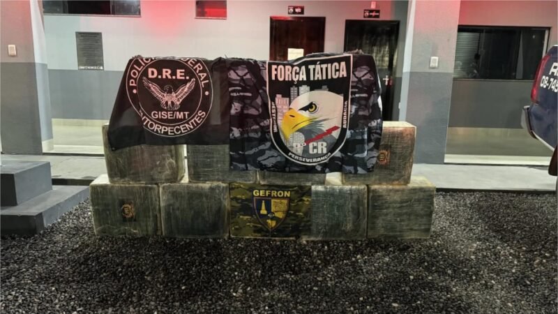 Órgãos de segurança apreendem 500 kg de cocaína em Colniza