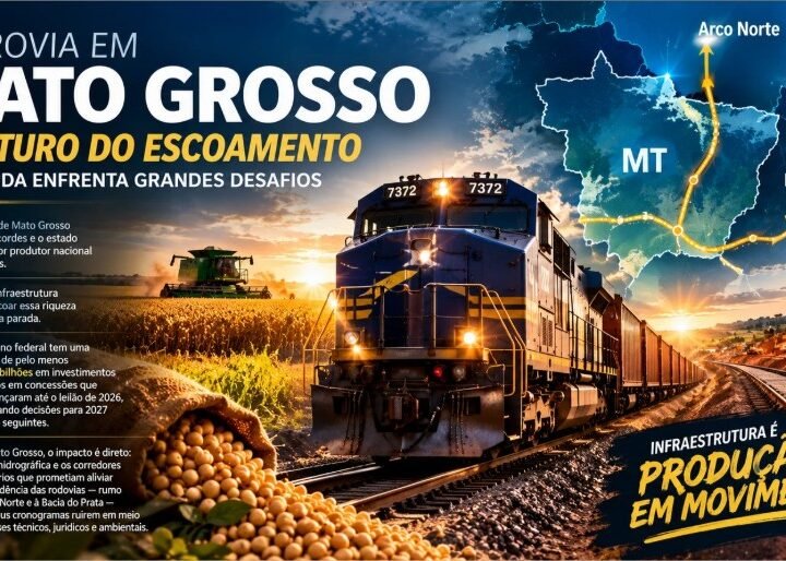 Gargalo Logístico: R$ 204 bilhões em concessões travadas adiam o futuro de ferrovias e hidrovias vitais para Mato Grosso