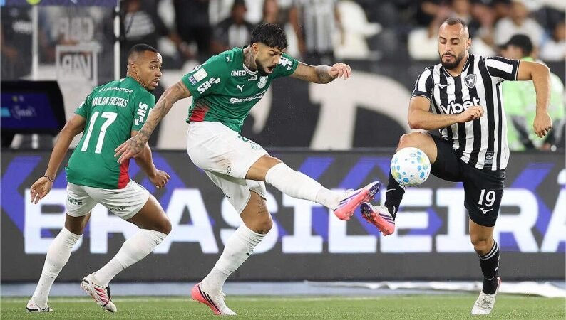 Palmeiras empata com Botafogo e vê Flamengo assumir a ponta do Brasileirão