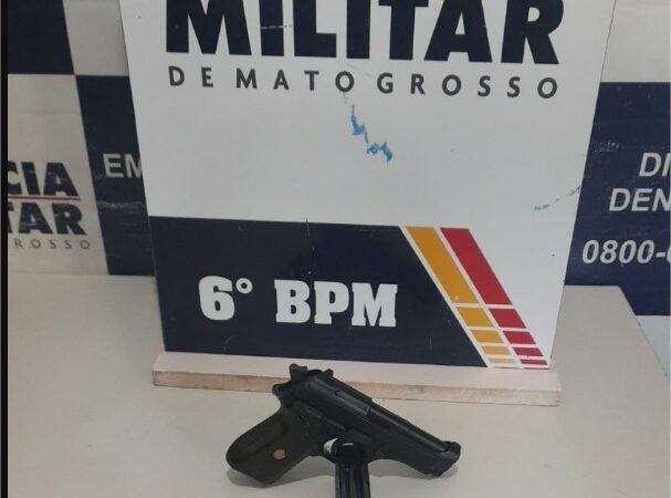Polícia Militar prende homem por posse irregular de arma em Cáceres