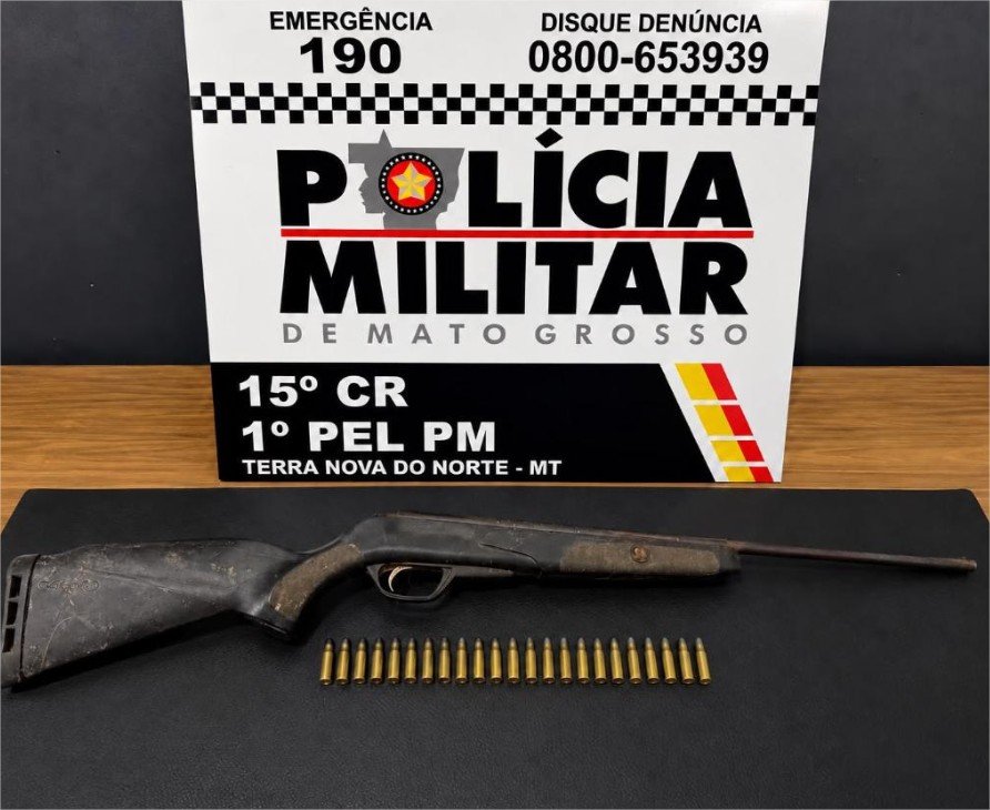 Polícia Militar prende homem por violência doméstica e apreende arma de fogo em residência
