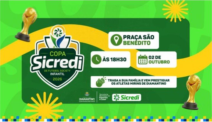 Copa Sicredi Infantil começa nesta sexta-feira (02) em Diamantino