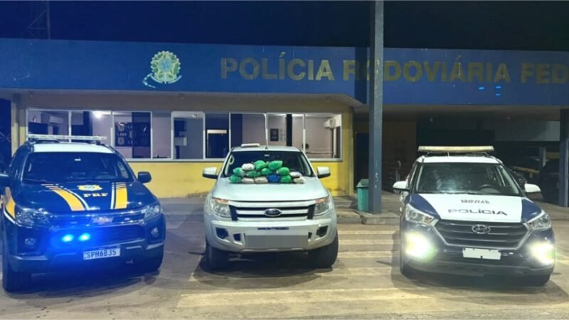 Polícia Militar e PRF apreendem quase 8 kg de skunk durante abordagem em Cáceres