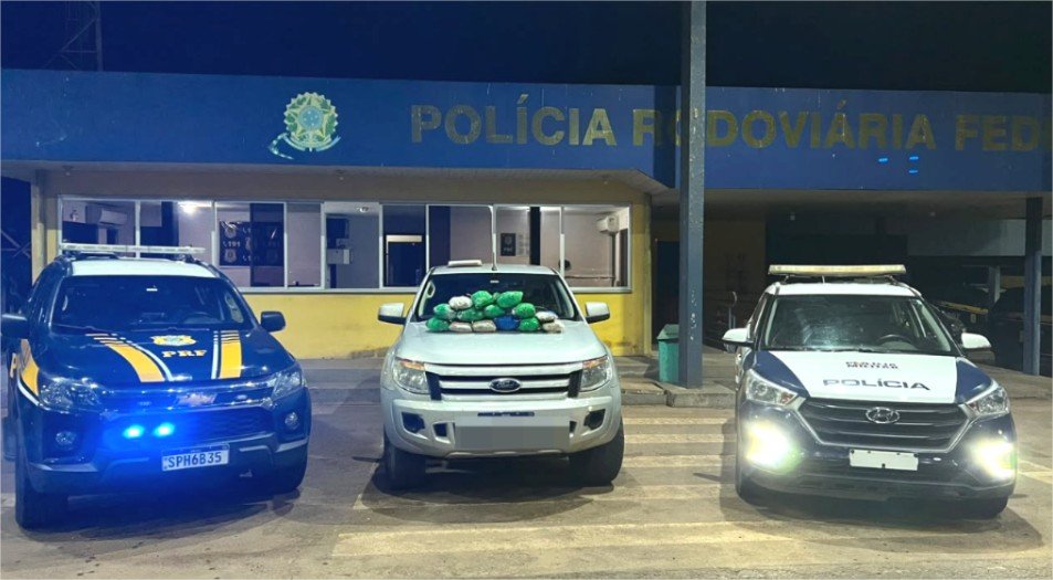 Polícia Militar e PRF apreendem quase 8 kg de skunk durante abordagem em Cáceres