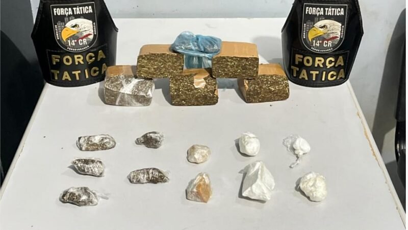 Força Tática prende homem por suspeita de tráfico de drogas em Nova Mutum