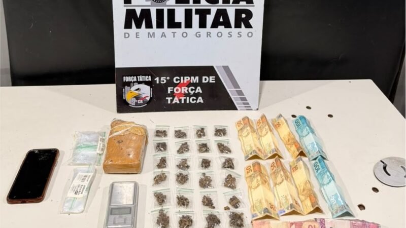 Força Tática apreende adolescente com tablete e porções de maconha em Várzea Grande