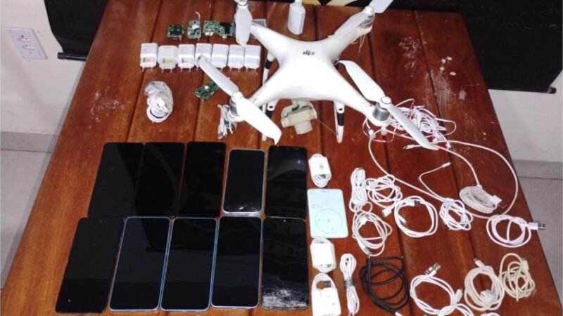Operação na penitenciária de Rondonópolis resulta na apreensão de drone e materiais ilícitos