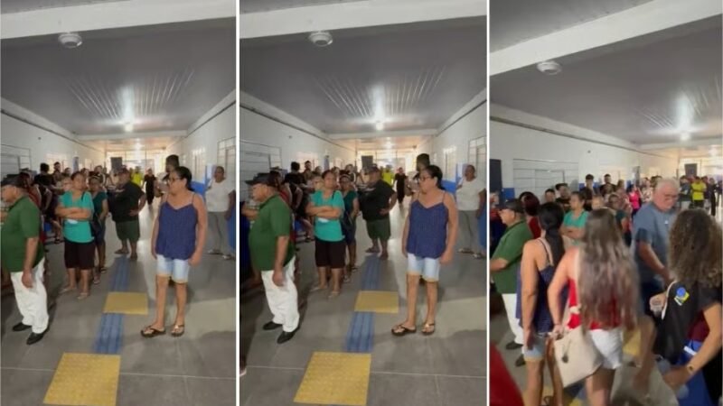 Problema em urna causa fila na Escola Agenor Ferreira Leão, no Tijucal