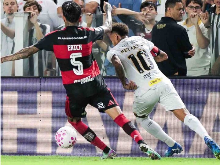Neymar faz dois, e Santos busca empate incrível contra o Flamengo