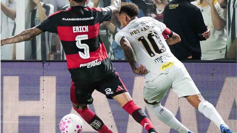 Neymar faz dois, e Santos busca empate incrível contra o Flamengo