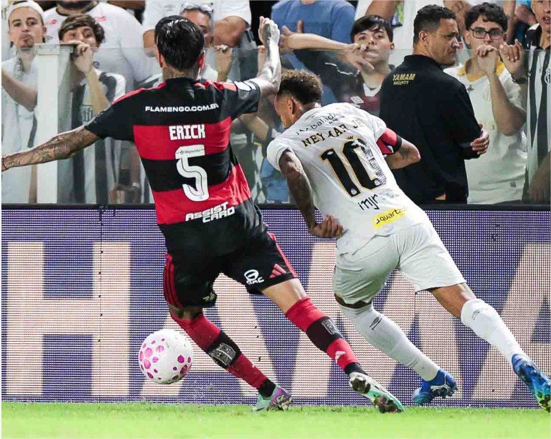Neymar faz dois, e Santos busca empate incrível contra o Flamengo