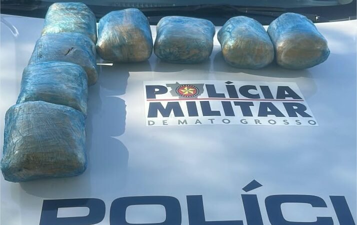 Polícias Militares de MT e Goiás prendem mulher e apreendem 25 quilos de skank em rodovia