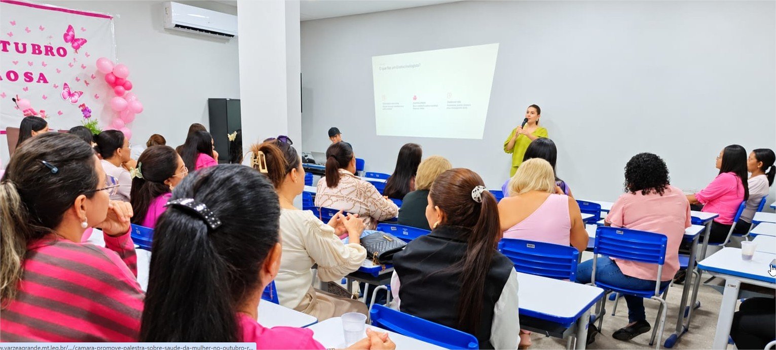 Câmara promove palestra sobre saúde da mulher no Outubro Rosa