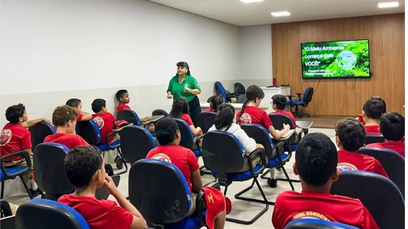 Palestra ambiental orienta crianças sobre sustentabilidade e proteção animal em Várzea Grande