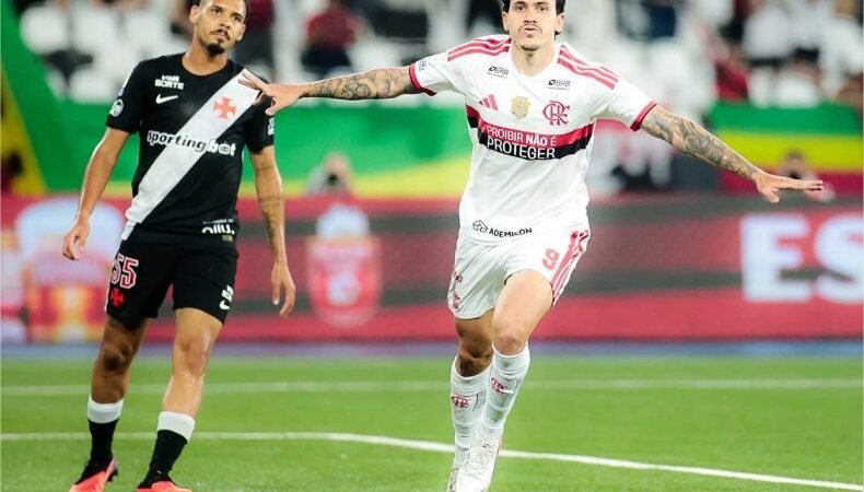 Pedro desencanta, Lino brilha e líder Flamengo goleia o Vasco