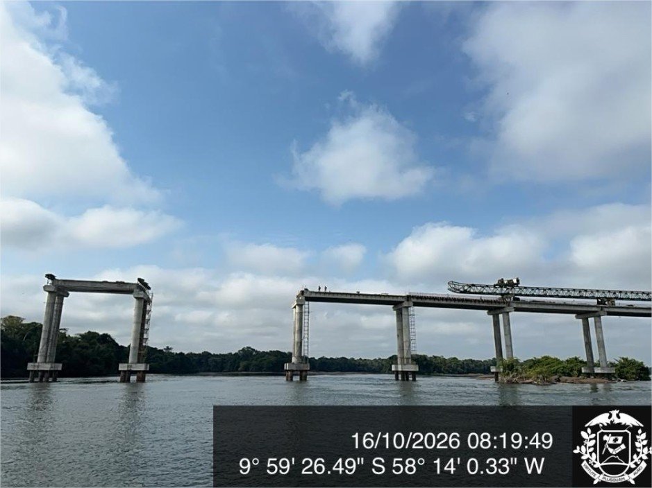 Construção da maior ponte de Mato Grosso chega a 77% de execução