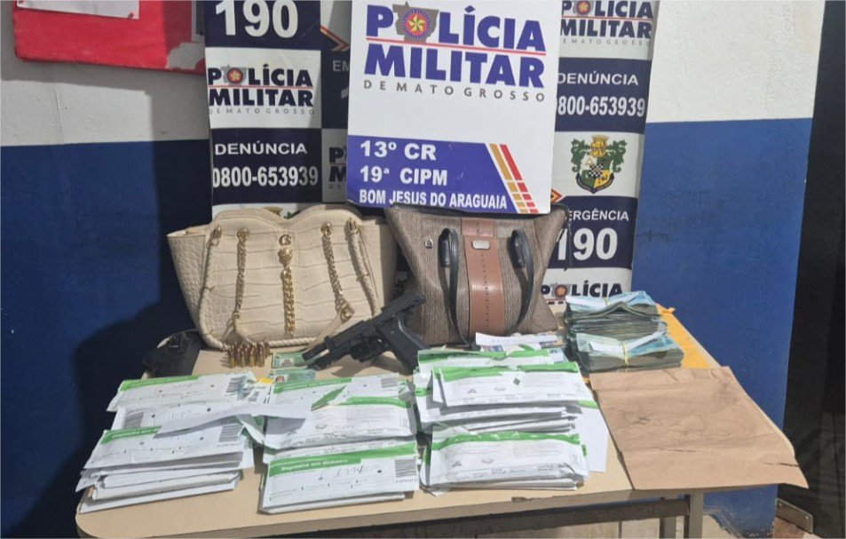 Polícia Militar prende casal com pistola roubada e R$ 283,7 mil em dinheiro