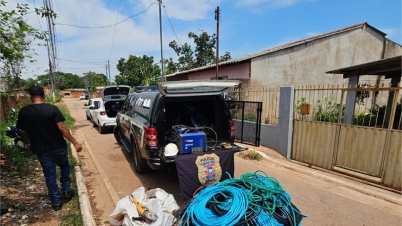 Polícia Civil prende quatro pessoas e recupera 2 toneladas de fios de cobre em Várzea Grande