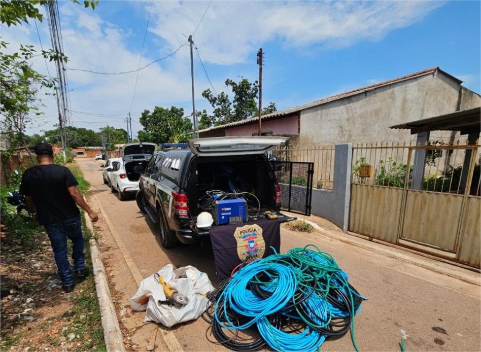 Polícia Civil prende quatro pessoas e recupera 2 toneladas de fios de cobre em Várzea Grande