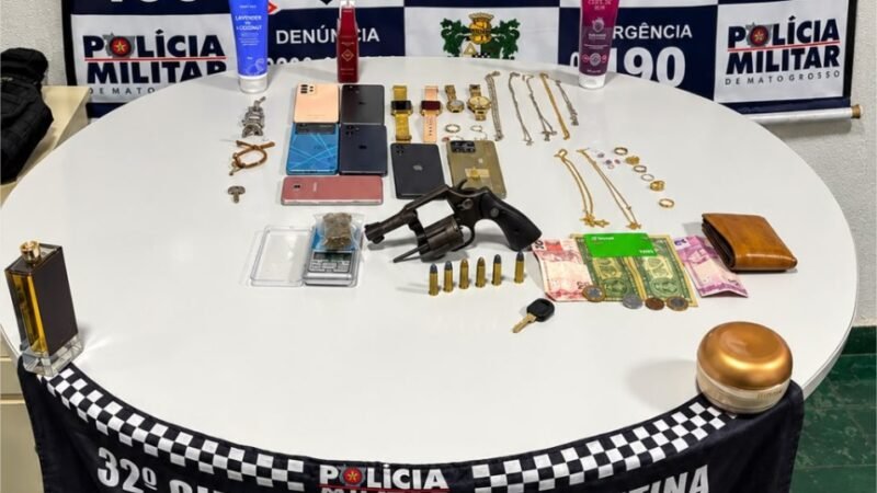 Quatro suspeitos de roubos em Água Boa são presos pela Polícia Militar em Nova Xavantina