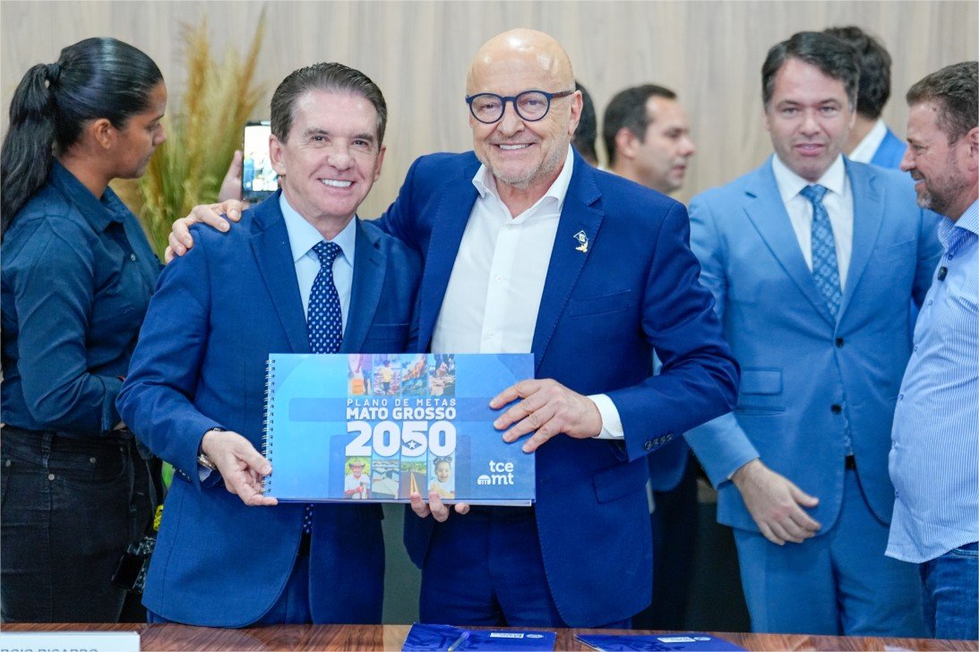 TCE firma parceria com Governo e MPMT na Segurança; Sérgio Ricardo destaca papel de Pivetta e entrega Plano MT 2050