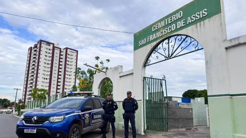 Guarda Municipal reforça segurança nos 13 cemitérios de Várzea Grande no Dia de Finados