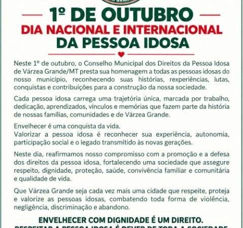 Conselho reforça defesa dos direitos da população idosa em Várzea Grande
