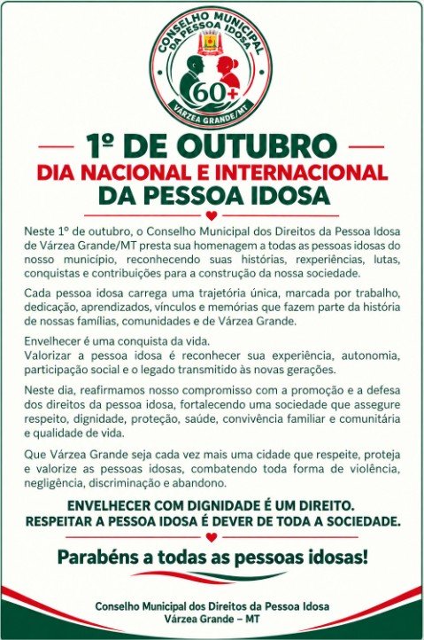 Conselho reforça defesa dos direitos da população idosa em Várzea Grande